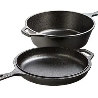 Lodge Lcc3 Cast Iron Combo Cooker, Pre-Seasoned, 3.2-Quart