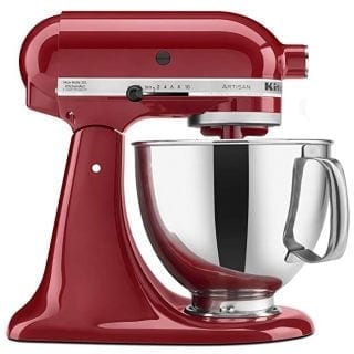 Kitchenaid Ksm150Pser Artisan Tilt-Head Stand Mixer With Pouring Shield, 5-Quart, Empire Red