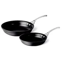 Calphalon Contemporary Hard-Anodized Aluminum Nonstick Cookware, Omelette Fry Pan, 10-Inch And 12-Inch Set, Black, New Version - 2018986