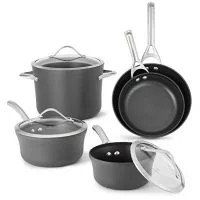 Calphalon 1876784 Contemporary Hard-Anodized Aluminum Nonstick Cookware, Set, 8-Piece, Black