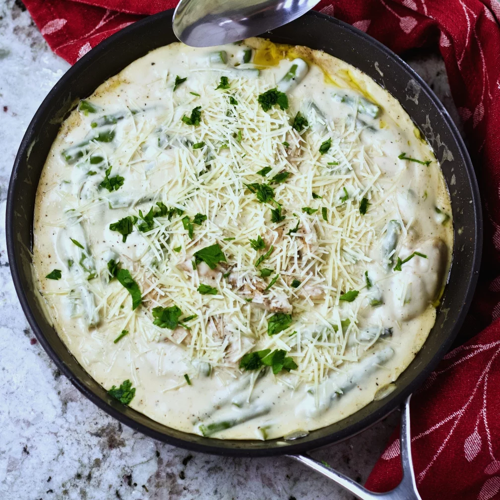 Chicken Alfredo Low Carb Dinner