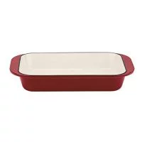 Cuisinart Ci1136-24Cr Chef's Classic Enameled Cast Iron 14-Inch Roasting/Lasagna Pan, Cardinal Red