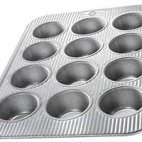 Usa Pan (1200Mf) Bakeware Cupcake And Muffin Pan, 12 Well, Nonstick &Amp; Quick Release Coating, Made In The Usa From Aluminized Steel