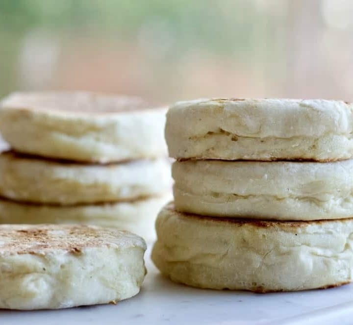 Sourdough English Muffins have a rich flavor. Use up your sourdough discard and deepen your English Muffin flavor. The texture will also be improved. So good!
