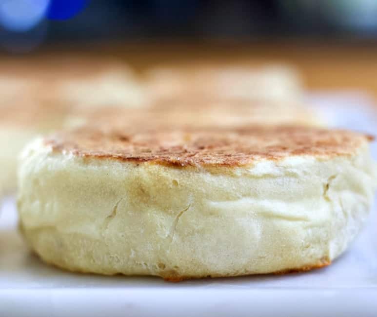 Sourdough English Muffins Properly Cooked