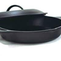 Lodge Seasoned Cast Iron Skillet W/Cast Iron Lid (12 Inch) - Cast Iron Frying Pan With Lid Set.