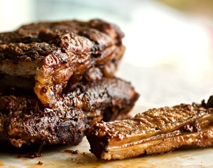 ButcherBox baby back ribs with dry rub.