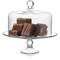 Libbey Selene Glass Cake Stand With Dome