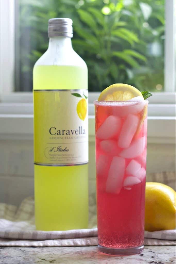 Pink Lemonade Cocktail With Limoncello Liqueur