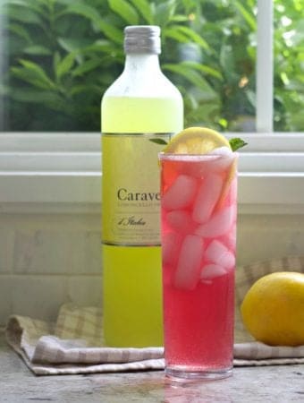 Pink Lemonade vodka cocktail with limoncello
