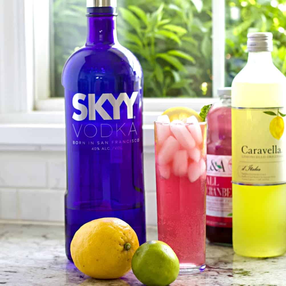 Pink Lemonade Drink And Ingredients