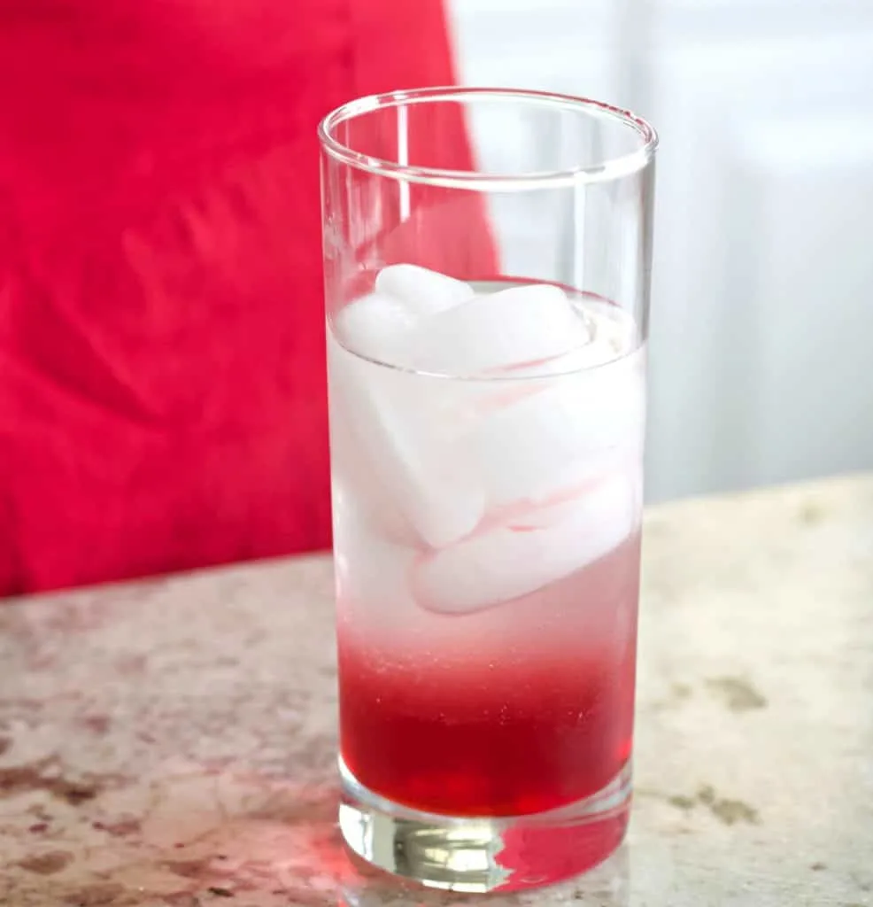 Red White And Blue Vodka 11 Red White And Blue Vodka Drink With The Grenadine Layer And Vodka/Lemonade Layer Complete.