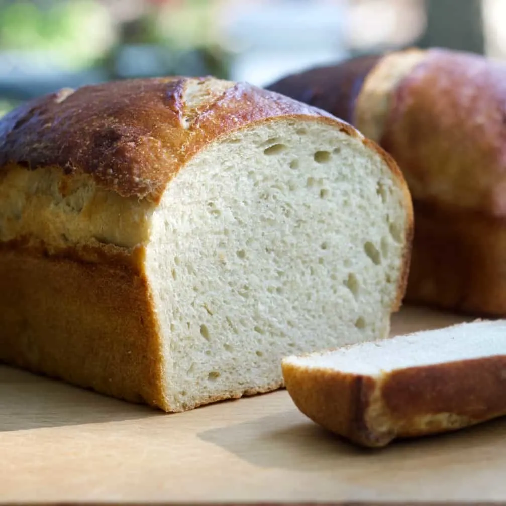 Soft Sourdough Bread As A Loaf-Cut