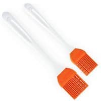M Kitchen World Silicone Basting | Bbq | Pastry | Oil Brush (Orange) | Turkey Baster | Barbecue Utensil Use For Grilling &Amp; Marinating - Desserts Baking | Set Of 2 With 2 Recipe Electronic Books