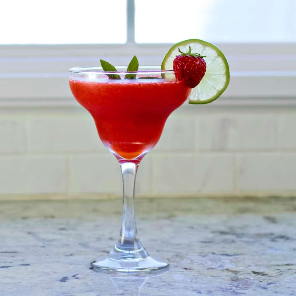 Strawberry Daiquiri Recipe with Malibu Coconut Rum | Homemade Food Junkie