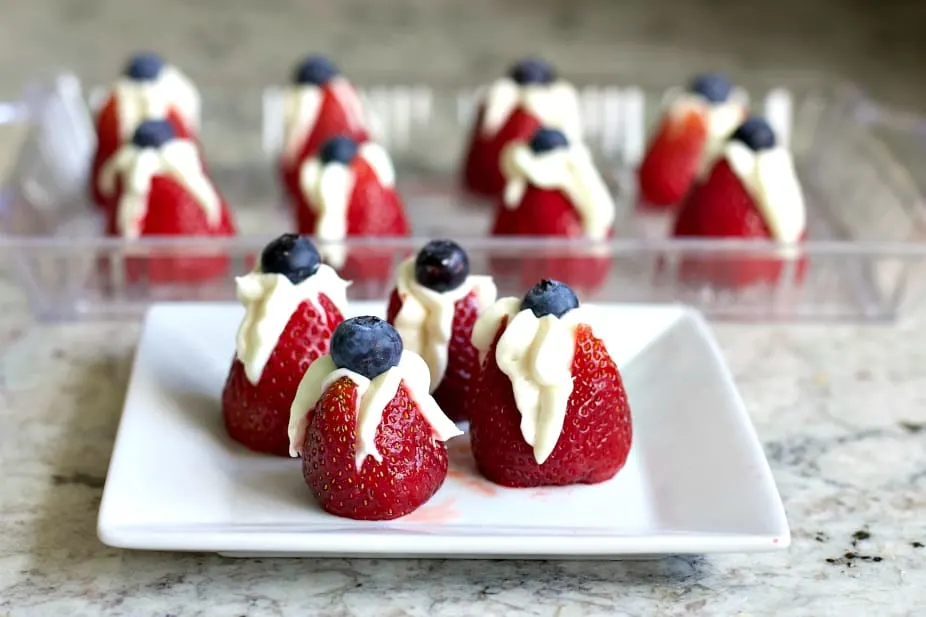 Strawberry Cheesecake Bites No Bake Fruit Appetizers 8 Strawberry Bites On Trays