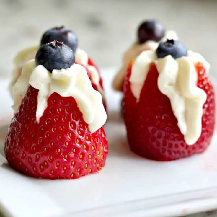 Strawberry Bites With Cream Cheese