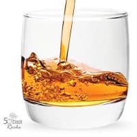 5 O'clock Rocks 6.5-Ounce Scotch And Whiskey Glasses With Free Mixologist Recipe Book (Set Of 2). Great Gift For Dad!