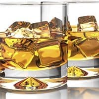 Premium Whiskey Glasses - Lead Free Hand Blown Crystal - Thick Weighted Bottom - 12oz Set of 2 - Seamless Design - Perfect for Scotch, Bourbon and Old Fashioned Cocktails