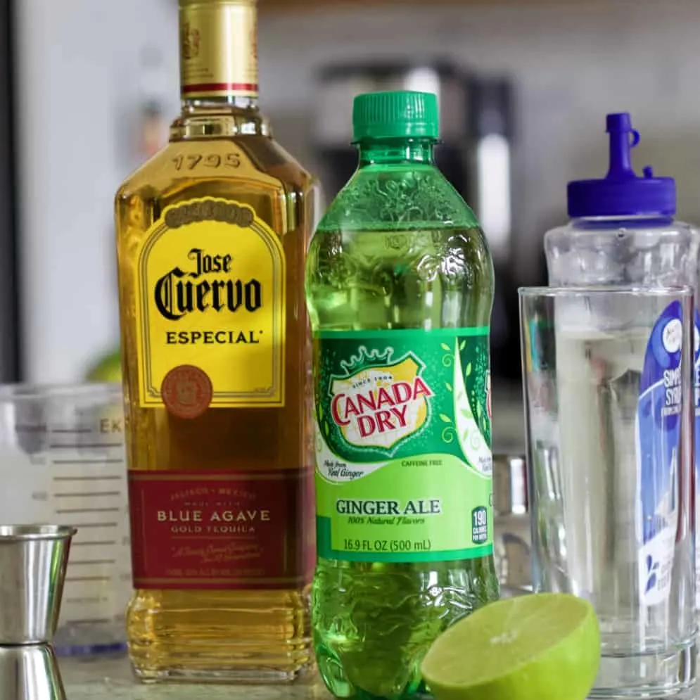 The Ingredients Sitting On A Counter For The Mexican Mule