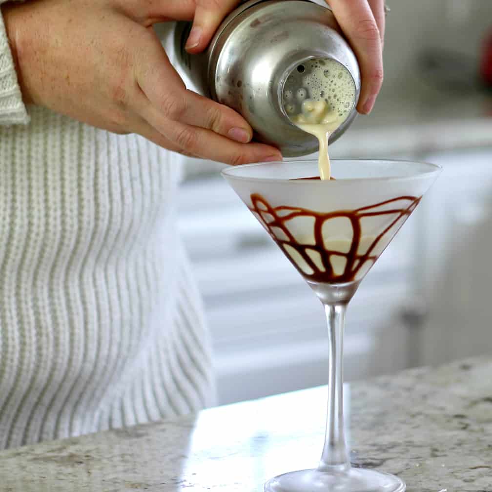 Pouring A Coffee Cocktail