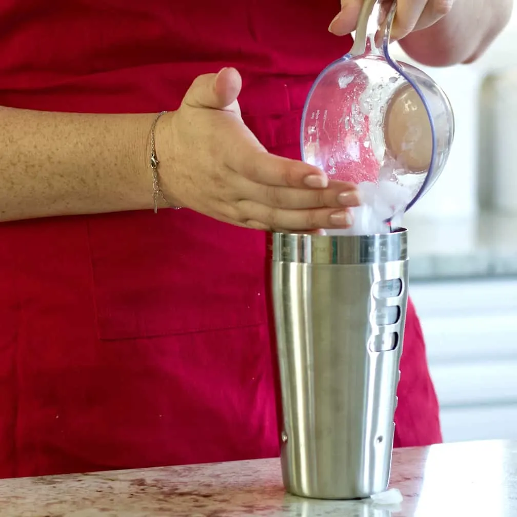 Pour In Ice To Shaker-Rum Punch Recipe