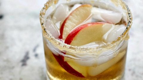 Salted Caramel Apple Whiskey Cocktail