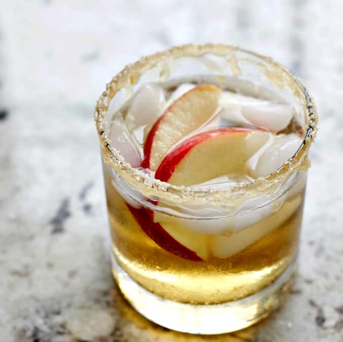 Salted Caramel Apple Whiskey Cocktail