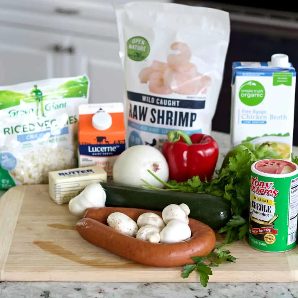 Ingredients For Louisiana Shrimp Dinner