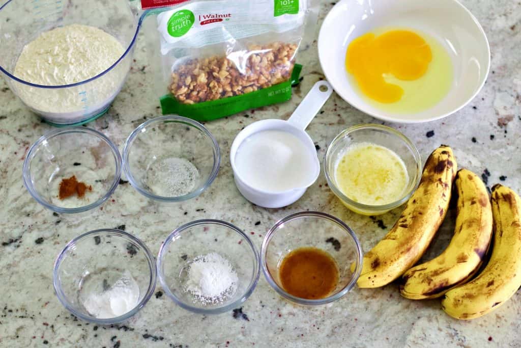 Ingredients For Banana Nut Muffins