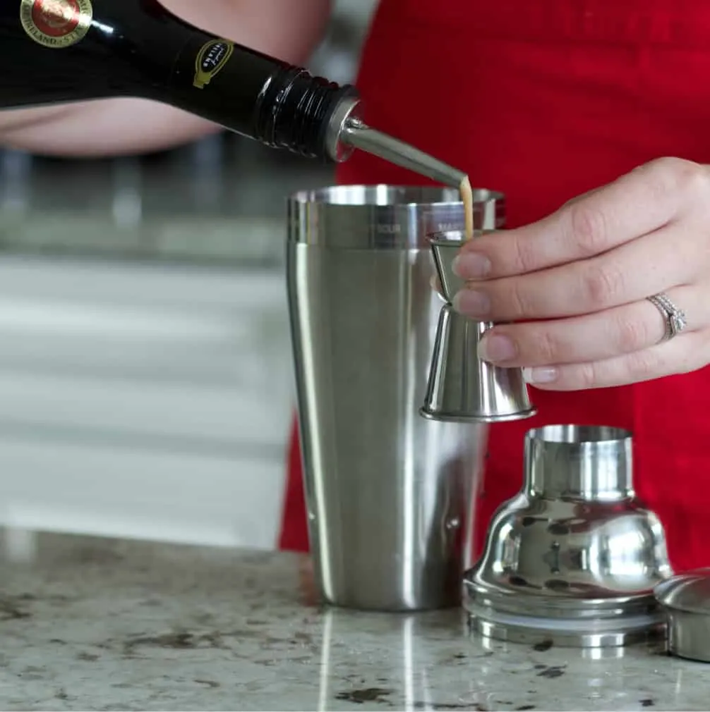 Pouring The Pumpkin Spice Liqueur