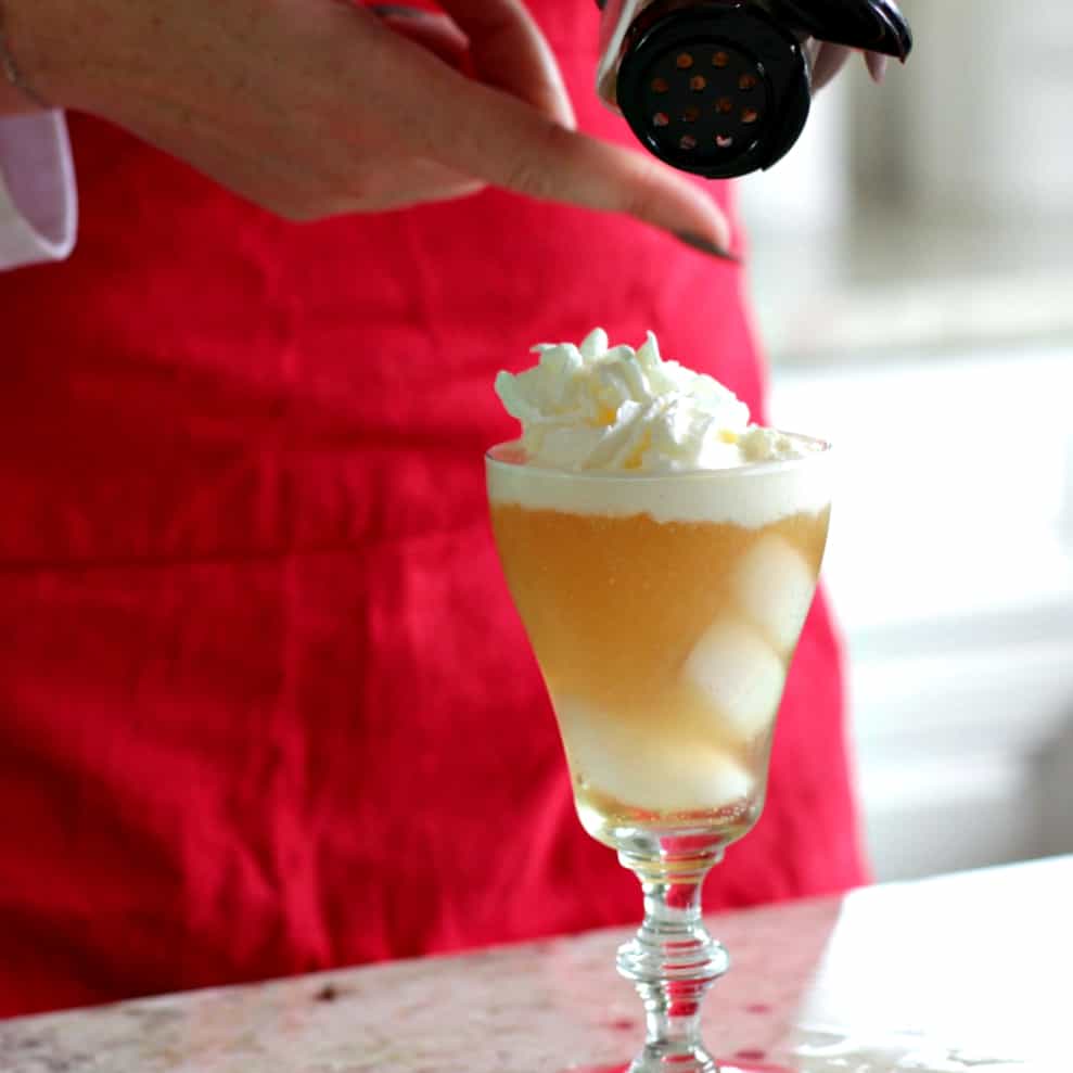 Caramel Vanilla Italian Cream Soda Cocktail 17 Sprinkling Nutmeg Over The Caramel Vanilla Cream Soda Cocktail
