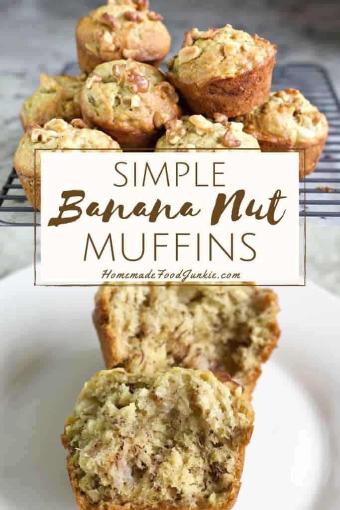 Simple Banana Nut Muffins-Pin Image