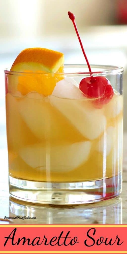 Amaretto Sour Classic Cocktail Recipe Homemade Food Junkie