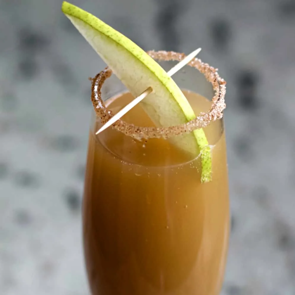 Cinnamon Pear Mimosa Recipe 23 Garnished Cinnamon Pear Mimosa