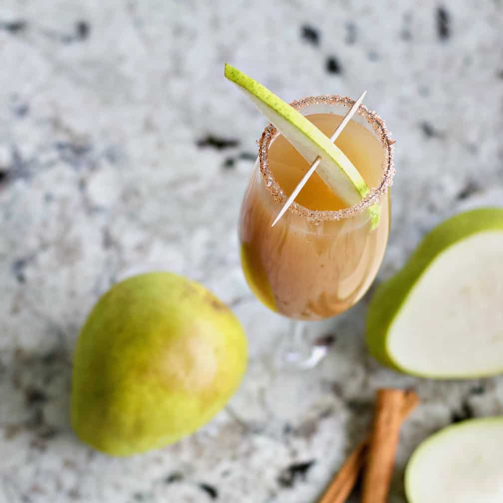 Cinnamon Pear Mimosa Recipe 7 Cinnamon Pear Mimosa Top View