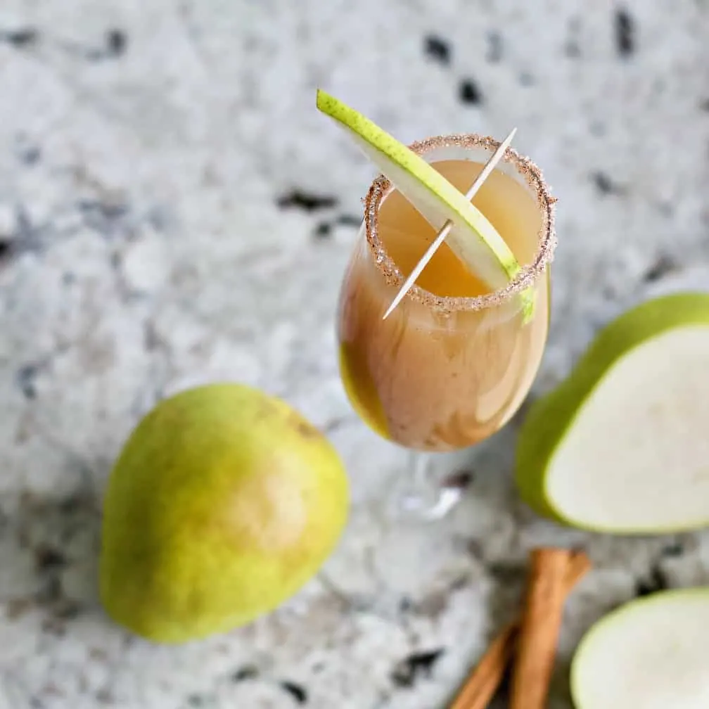 Cinnamon Pear Mimosa Recipe 7 Cinnamon Pear Mimosa Top View
