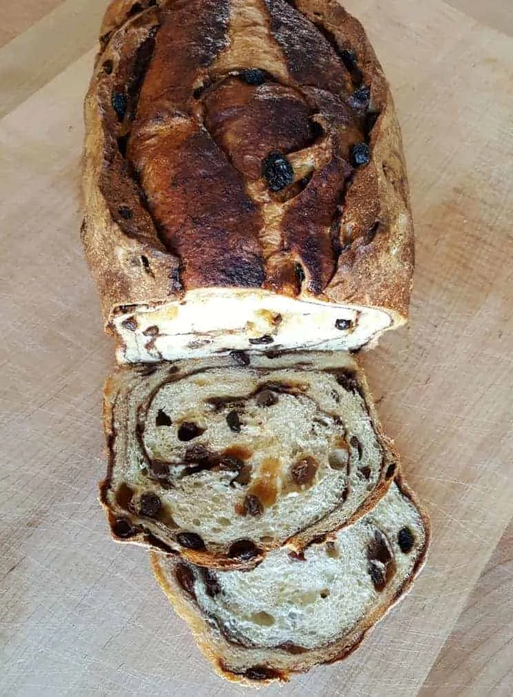 Sliced Cinnamon Raisin Bread