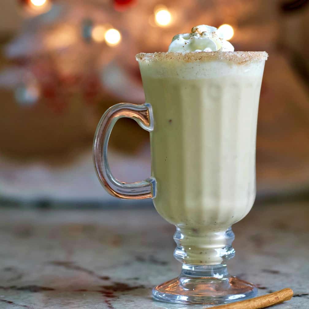 Homemade Eggnog Cocktail Holiday Drink Recipe | Homemade Food Junkie