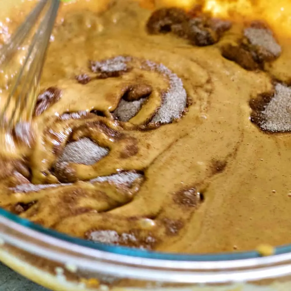 Sweet Potato Pumpkin Pie Recipe 20 Whisking Dry Ingredients