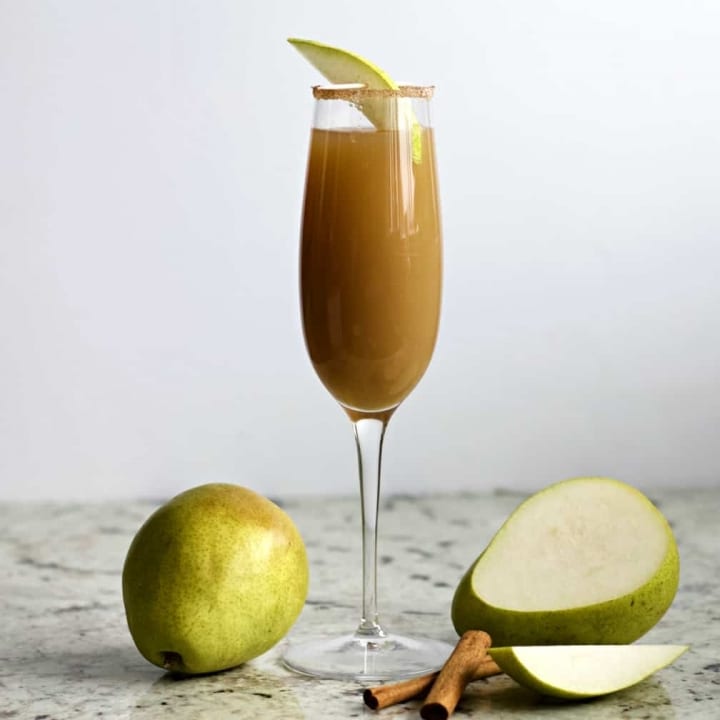 Cinnamon Pear Mimosa Recipe