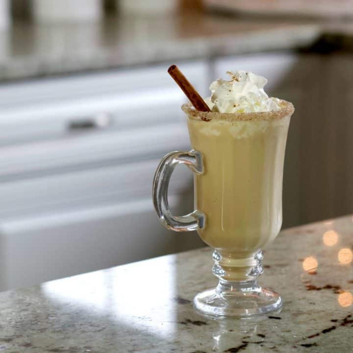 Homemade Eggnog Cocktail Holiday Drink Recipe Homemade Food Junkie