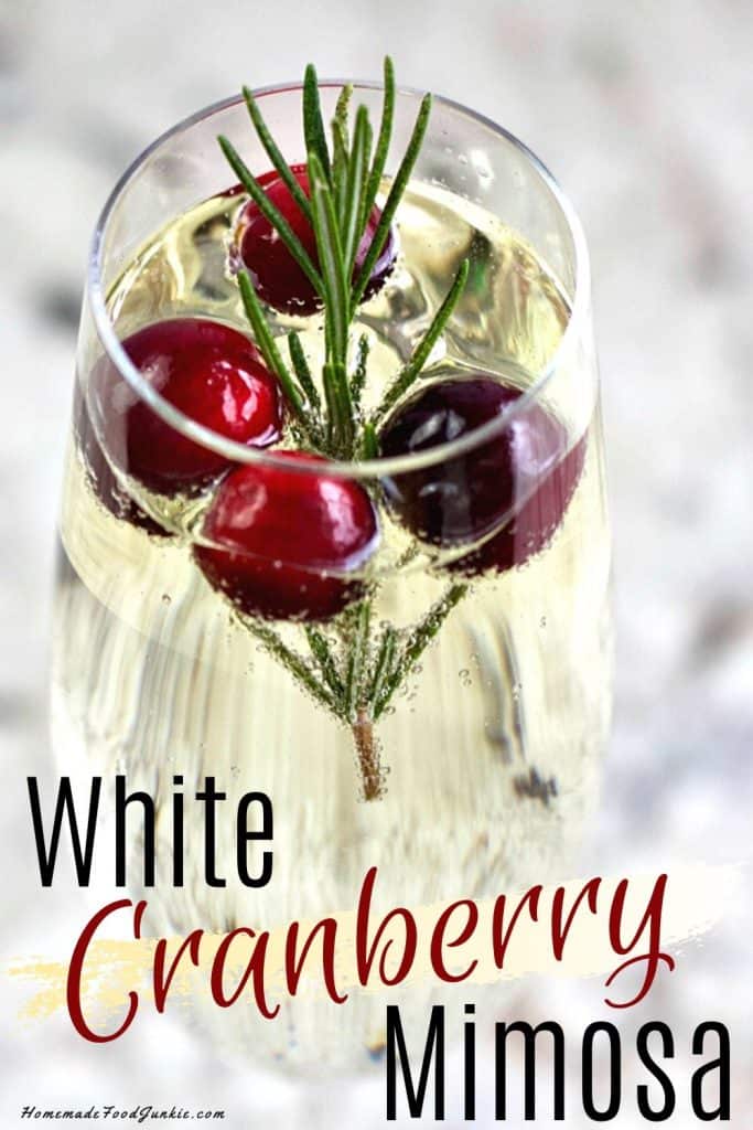 White Cranberry Mimosa Recipe with Rosemary 21 White Cranberry Mimosa-Pin Image