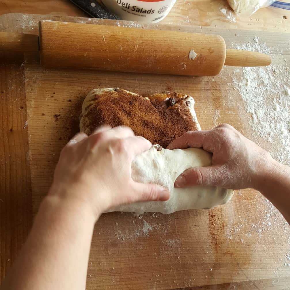Keep Tucking The Dough-Sourdough Raisin Bread