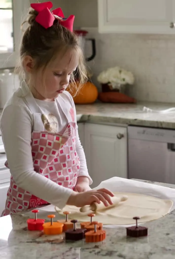 Sweet Potato Pumpkin Pie Recipe 27 Ellie Rolling Dough With Her Small Rolling Pin