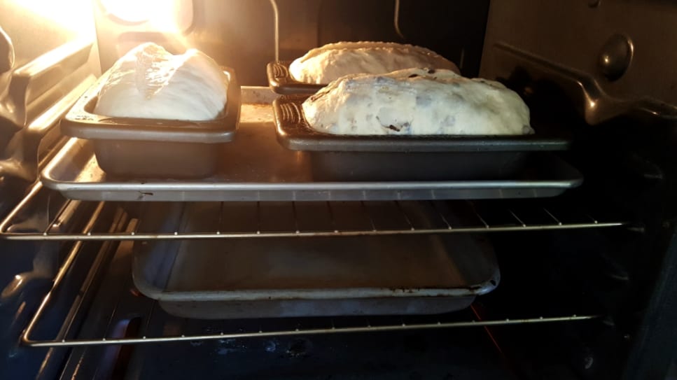 Water Bath Bake-Sourdough Cinnamon Raisin Bread