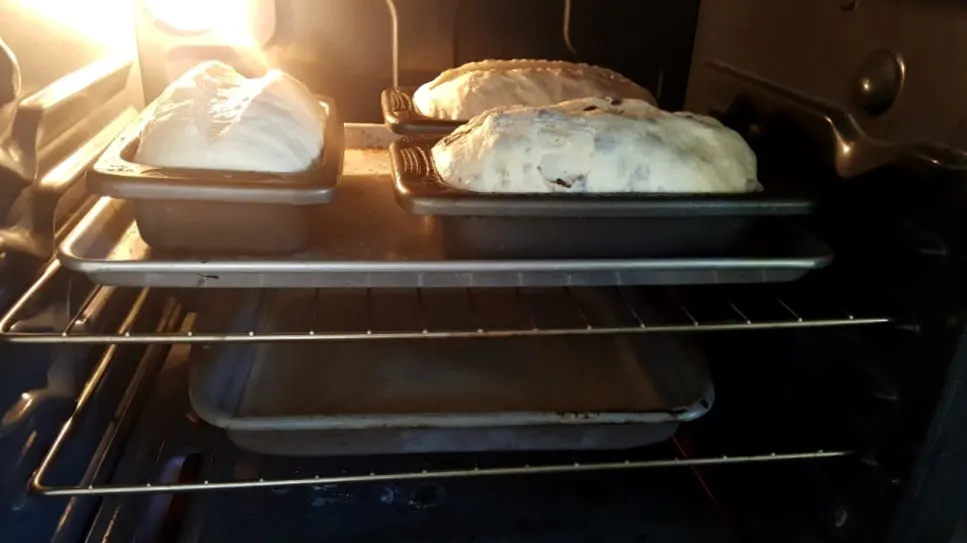 Water Bath Bake-Sourdough Cinnamon Raisin Bread