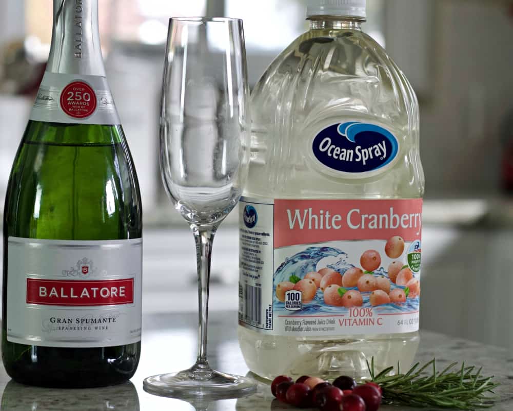 White Cranberry Mimosa Ingredients