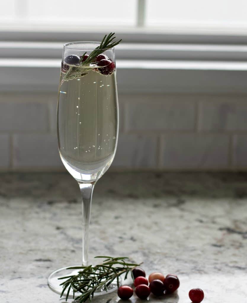 White Cranberry Mimosa Recipe With Rosemary 2 White Cranberry Mimosa