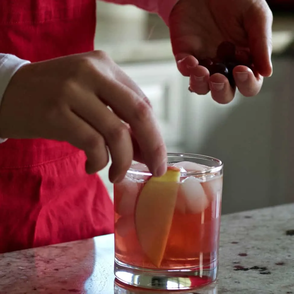 Cranberry Apple Whiskey Cocktail Recipe 9 Adding Fresh Cranberries For Garnish